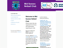 Tablet Screenshot of midsussexnetball.org.uk